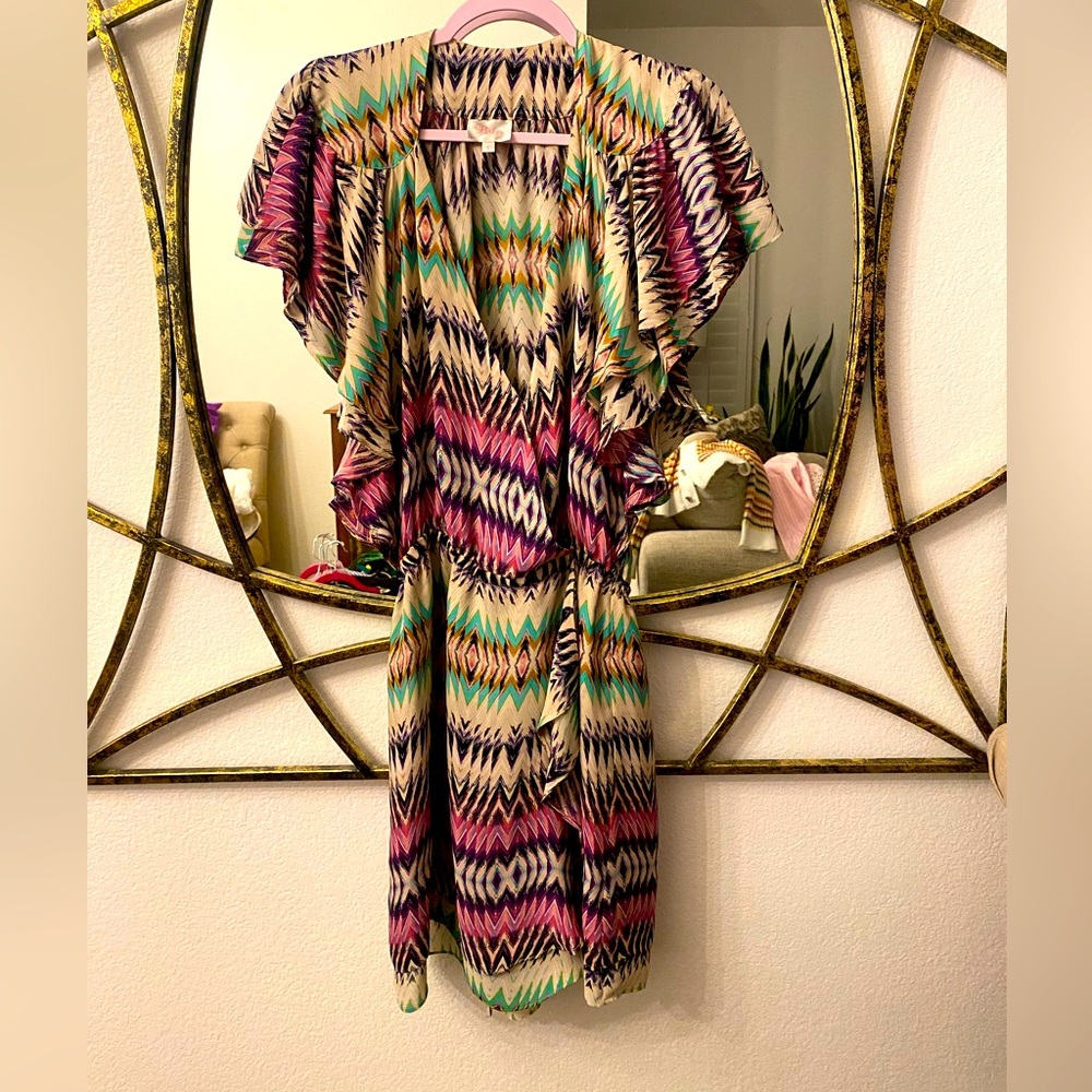 PARKER Printed Silk Dress